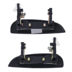 2 x Front Left & Right Outer Door Handle Smooth Black for Kia Rio (2002–2005)