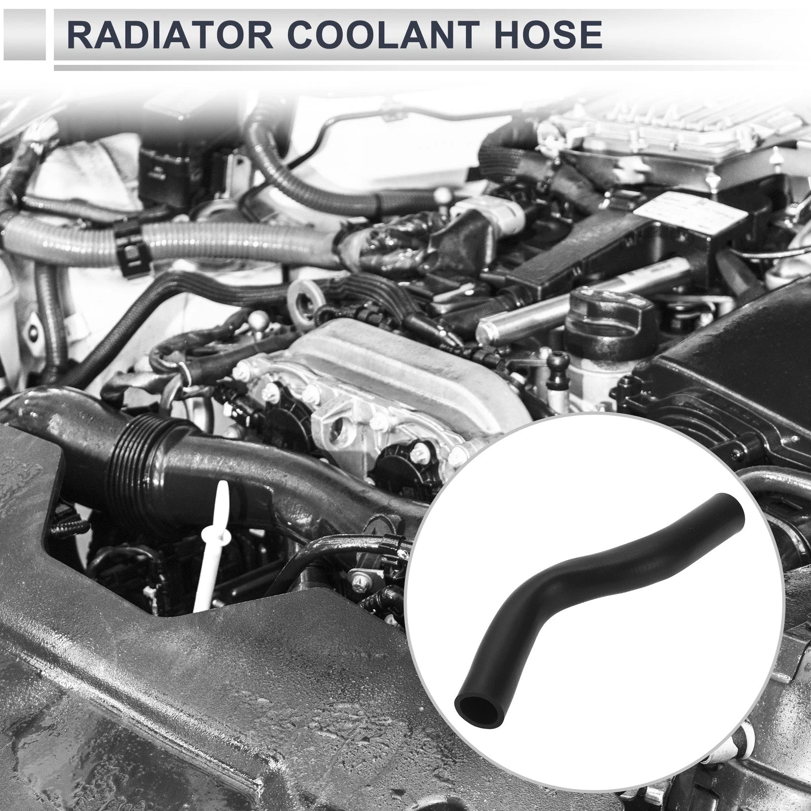 Radiator Coolant Hose for Honda Civic (1992–2000) No. 19501P08000 Rubber Black