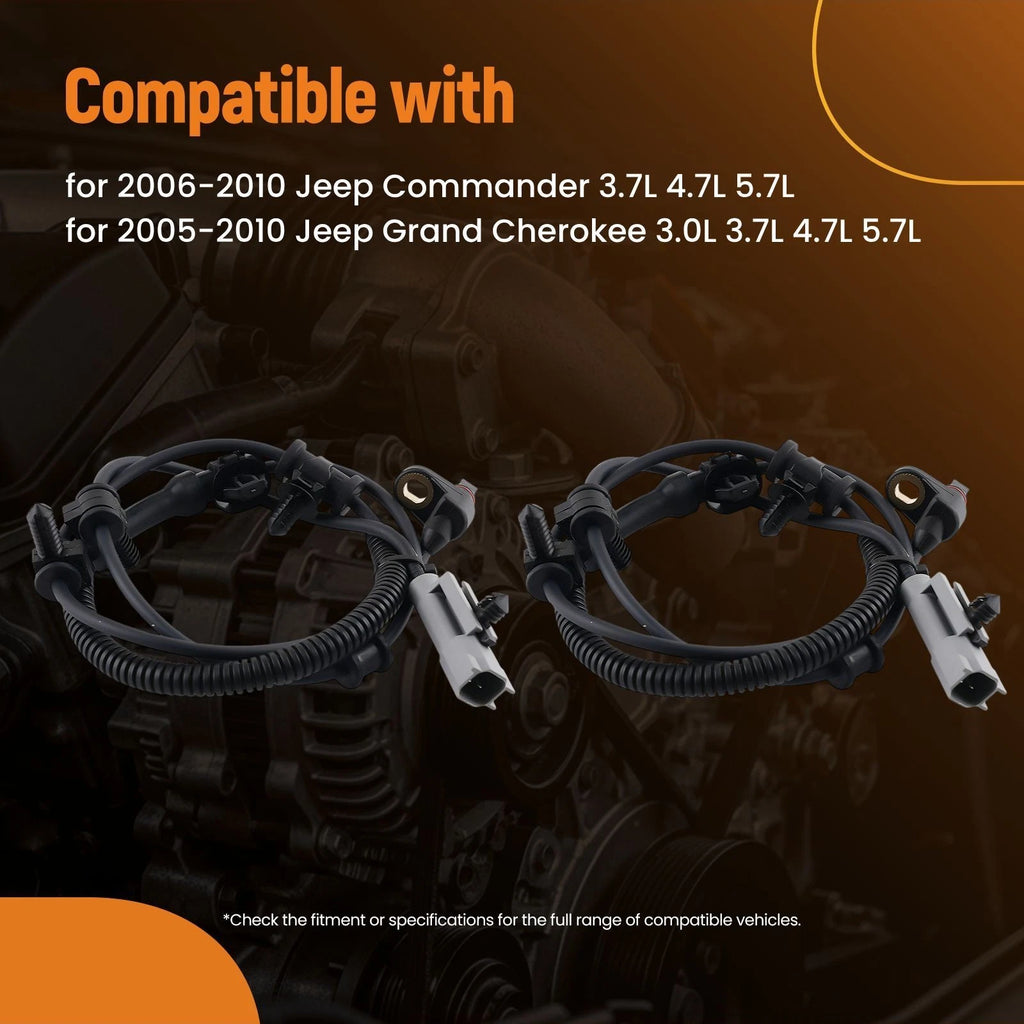 2X ABS Wheel Speed Sensor for Jeep Commander, Grand Cherokee (2006–2010) 5S7092