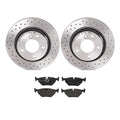 Brembo Rear Brake Kit with Low-Met Pads & Drilled Disc Rotors for BMW 3 Series (E36 E46)