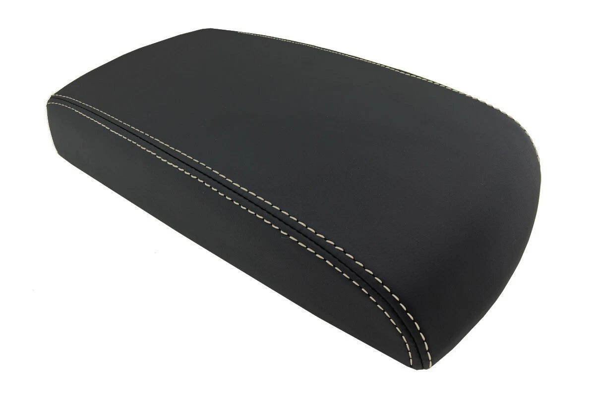 Leather Console Lid Armrest Cover for Chevrolet Impala (2006–2019) Beige Stitch