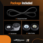 Drive Serpentine Belt Tensioner Idler Pulley Kit for Chrysler Dodge (2005–2010) 4861928AA