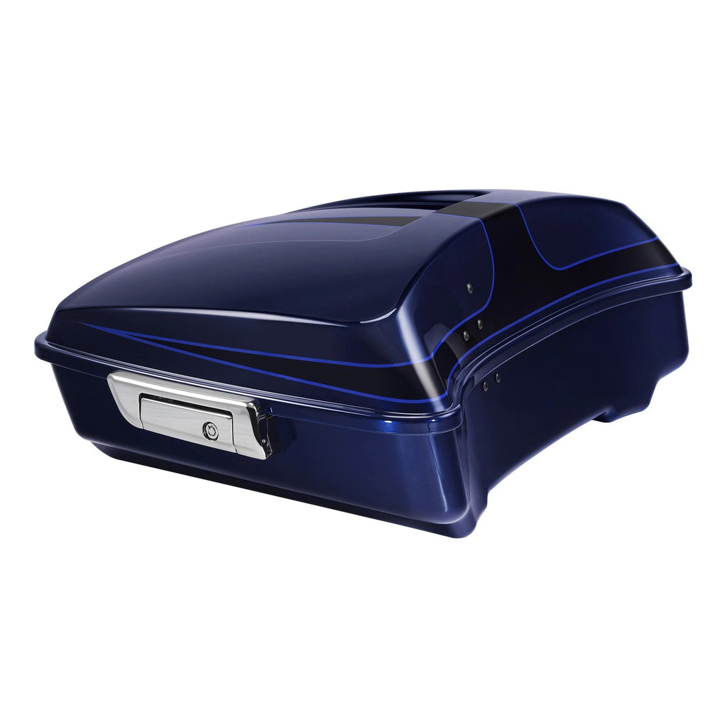 Chopped Trunk Pad Mount for Harley Touring FLHR (2014–Present) Zephyr Blue/Black