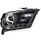 Set of 2 Black Housing Headlights for Ford Mustang (2010–2014)