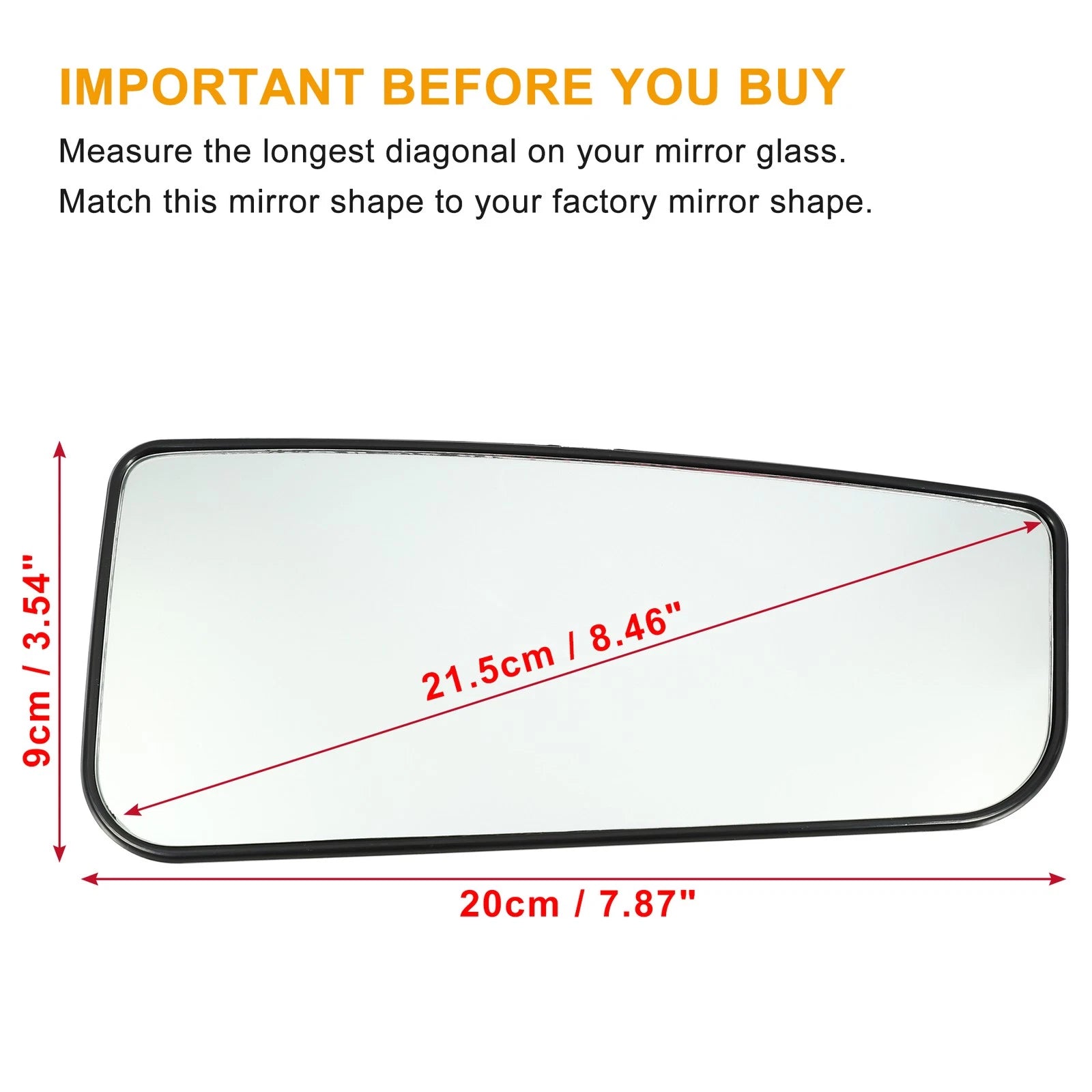 Right Towing Mirror Glass Lower for Ford F-150 F-250 F-350 F-450 F-550 