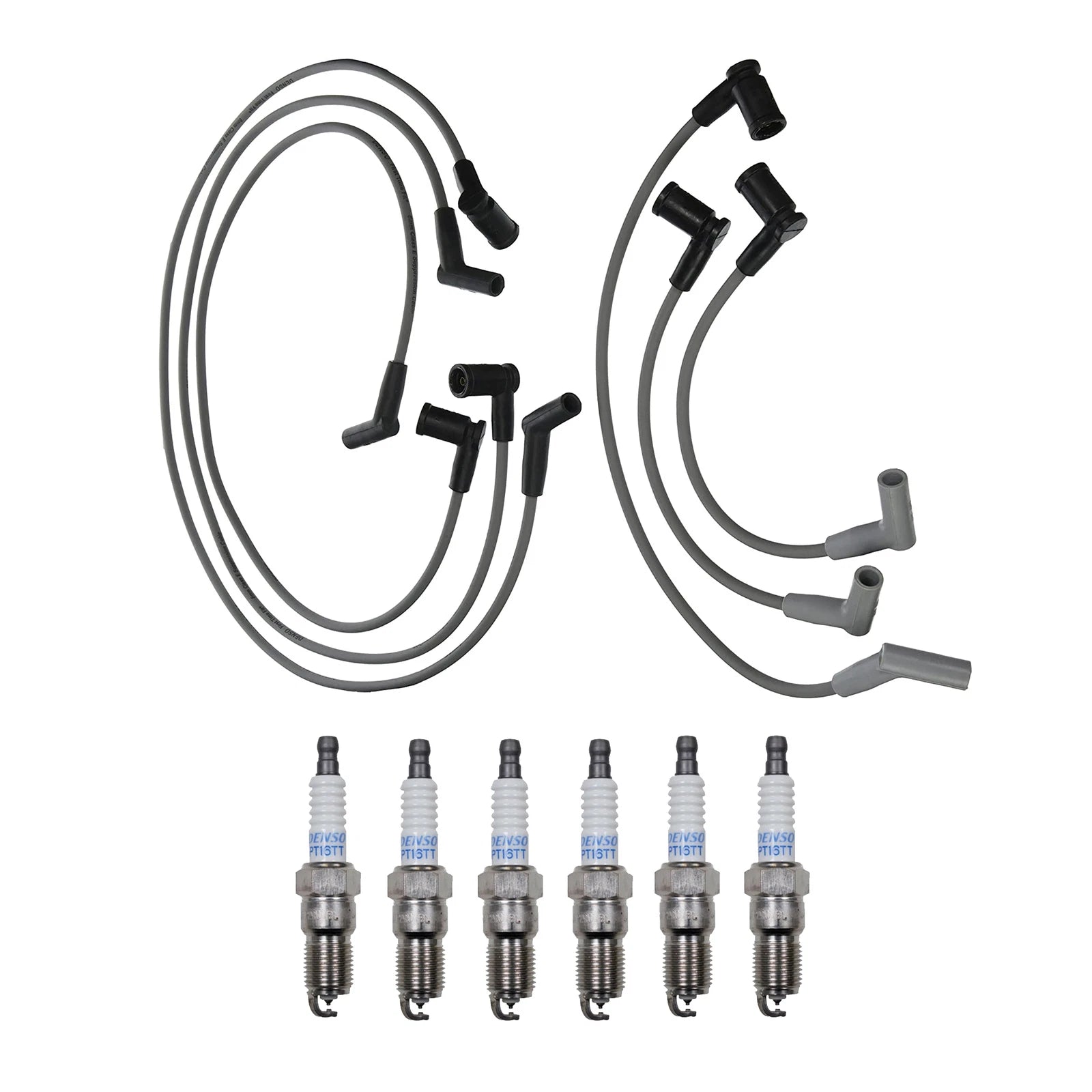Denso 8mm Wire Set & 6 Platinum TT Spark Plugs for Ford Windstar (1995–2003)