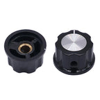 Set of 10 Black A03 Potentiometer Knobs for Electronics