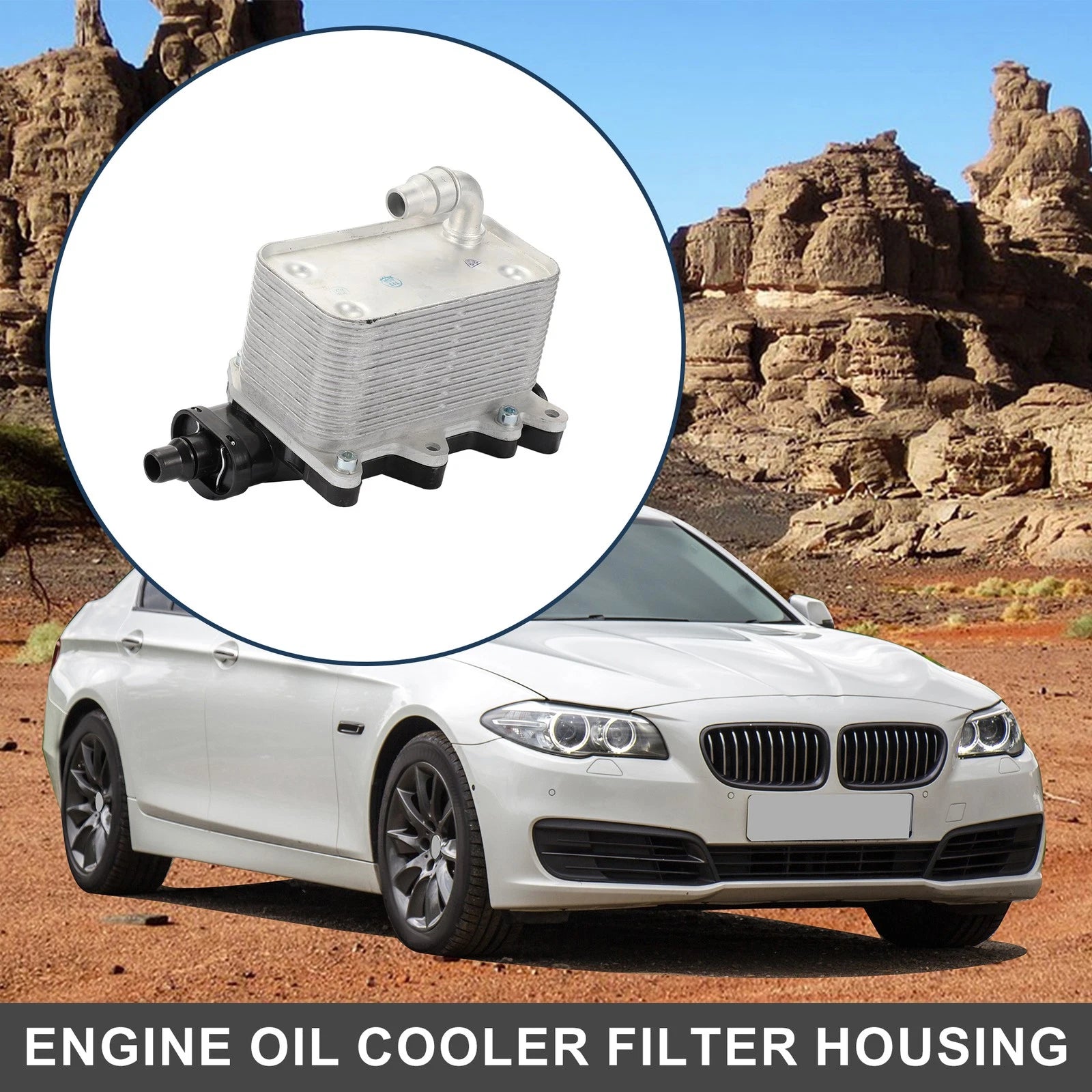 Engine Oil Cooler Filter Housing for BMW 5 6 7 Series (No. 17217803830)