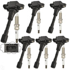 Set of 6X Ignition Coils + Spark Plugs for Nissan Murano (2009–2019) UF550