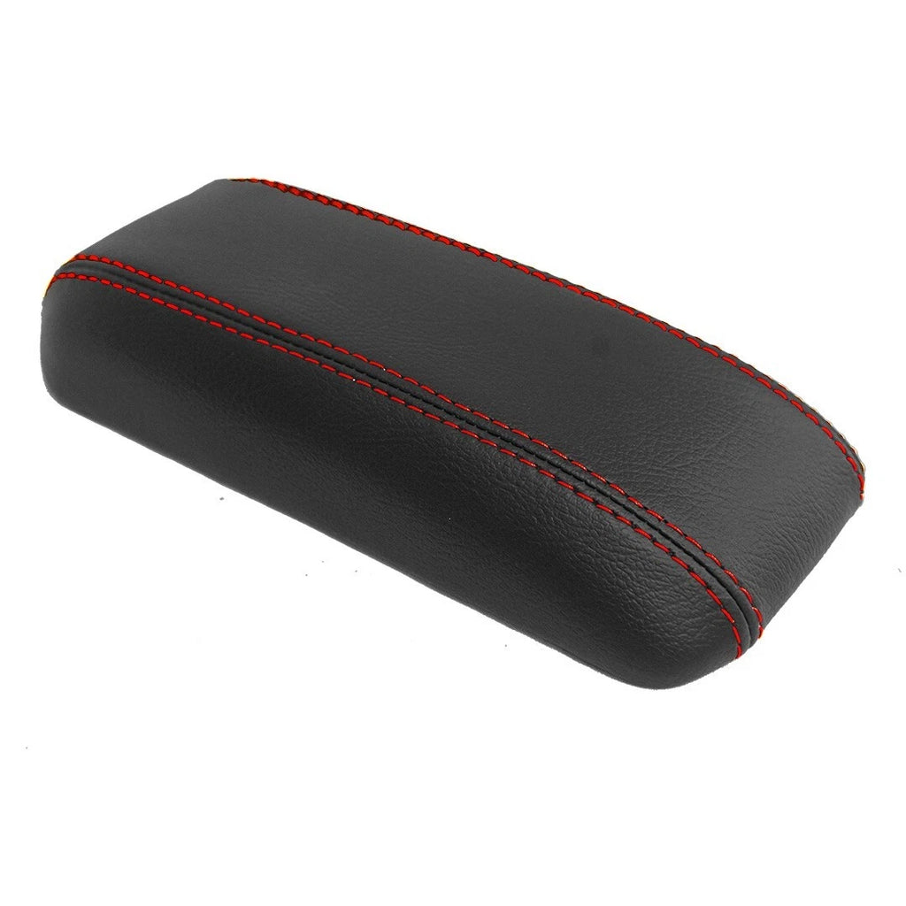 PVC Leather Console Armrest Cover for Honda Civic (1996–2000) Red Stitch
