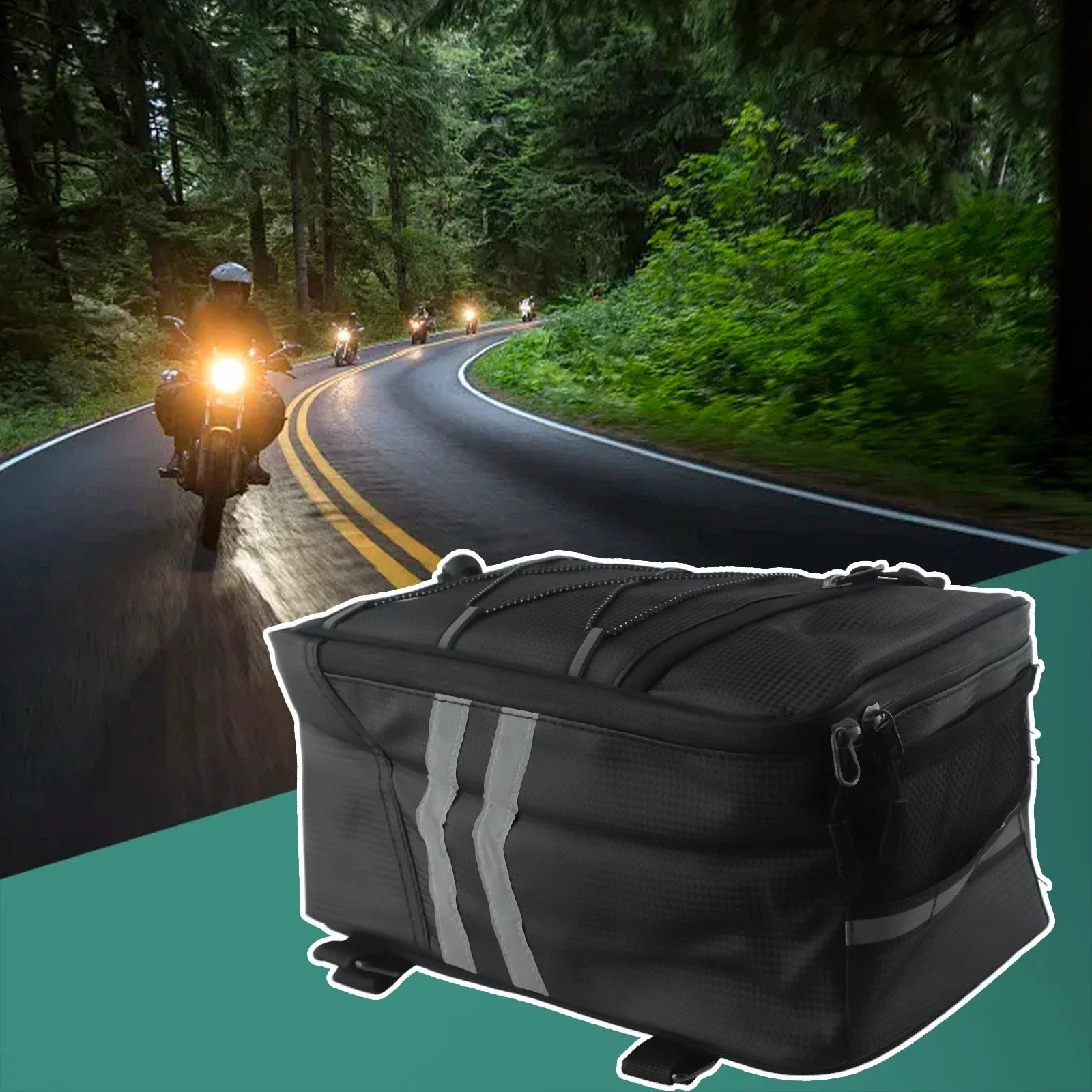 8L PU Material Rear Rack Trunk Bag for Bike Cycles