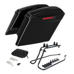 5" Hard Saddlebags with 6x9" Lid & Conversion Brackets for Harley Softail (1984–2017)