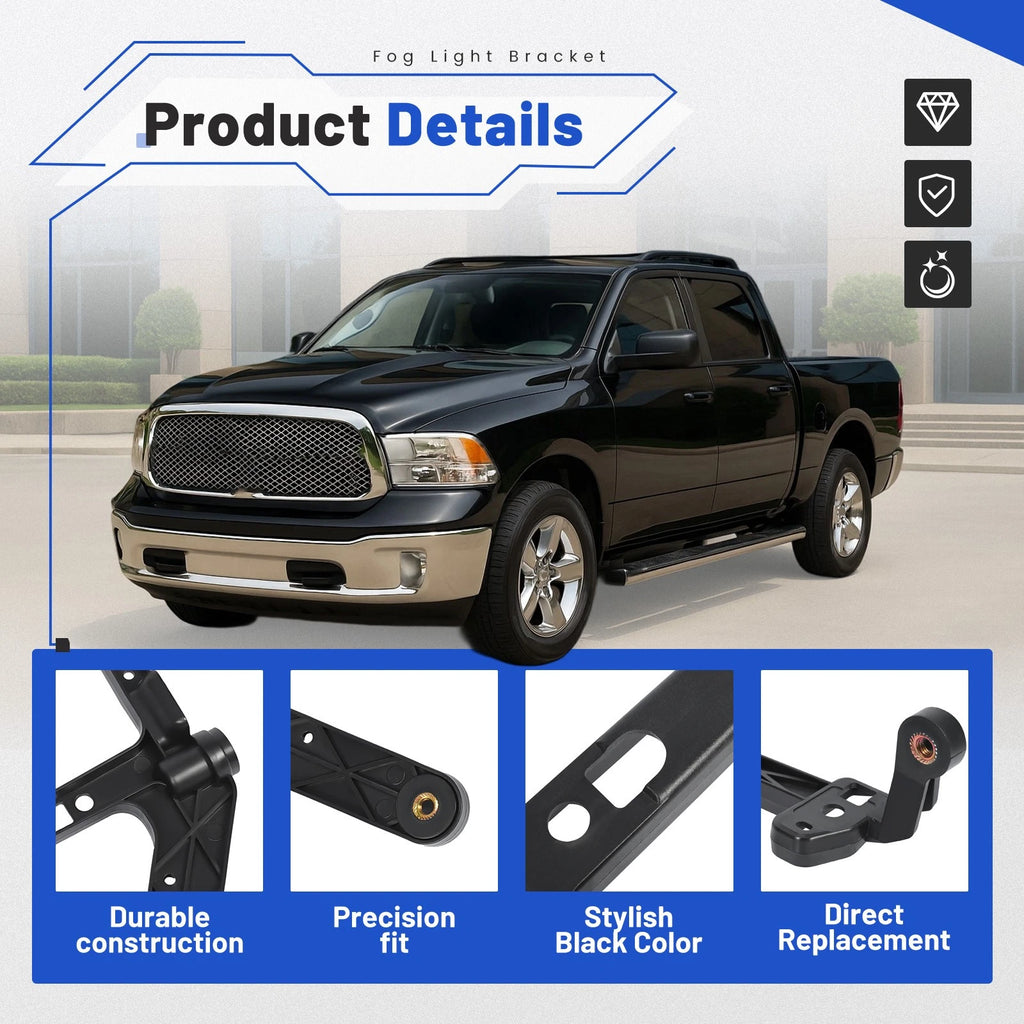 2X Fog Light Bracket Kit for Dodge Ram 1500 (2013–2018)