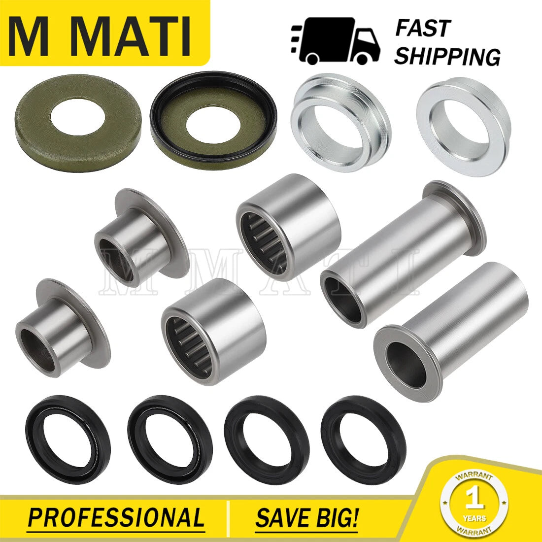 Swing Arm Bearing Seal Rebuild Kit for QuadRacer LT250R (1985–1992), LT500R (1987–1990)