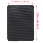 Double Layer Rubber Trapper Mat for Black Cat Litter Box (58X43)