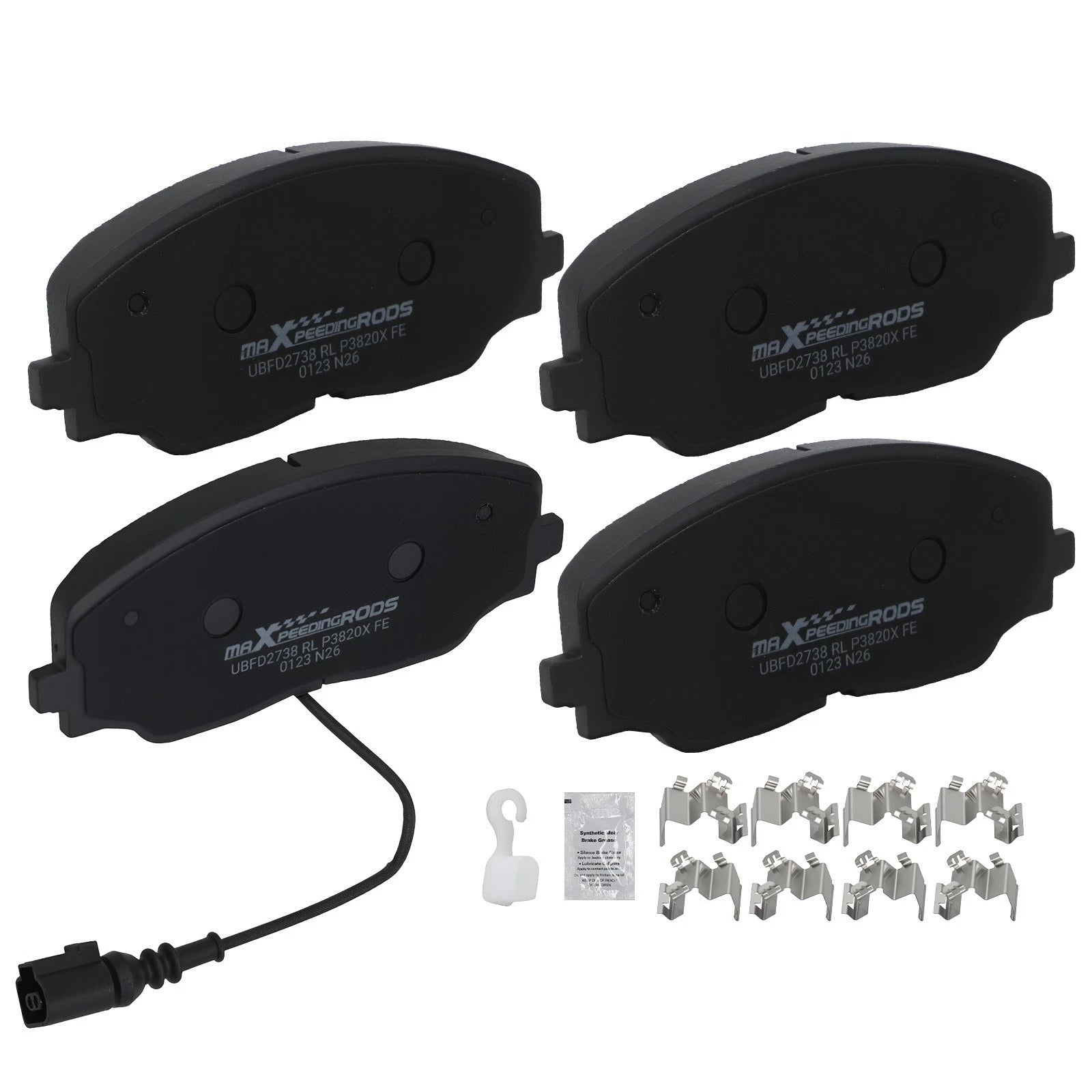 Set of 4 Front Brake Pads for Volkswagen Atlas (2018–2025) P2074 D2074 P-207