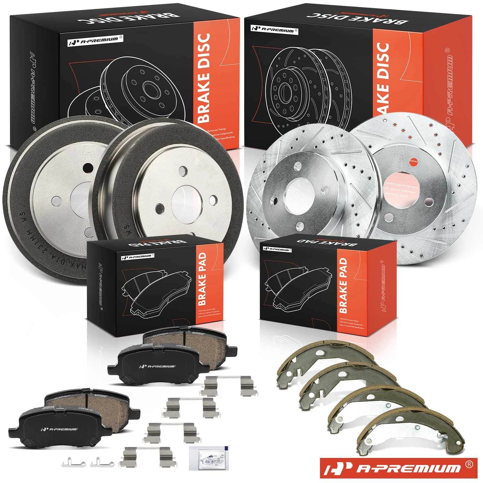 Drilled Brake Rotors & Ceramic Pads for Chevrolet Cobalt (2005–2010)