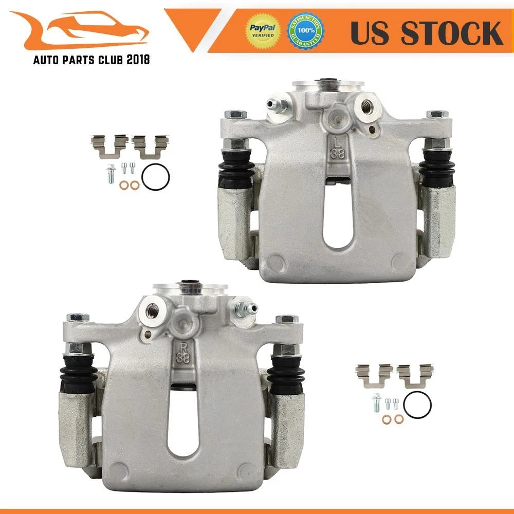 Set of 2 Rear Brake Calipers w/ Bracket for Volvo S80 S60 (2011–2016)