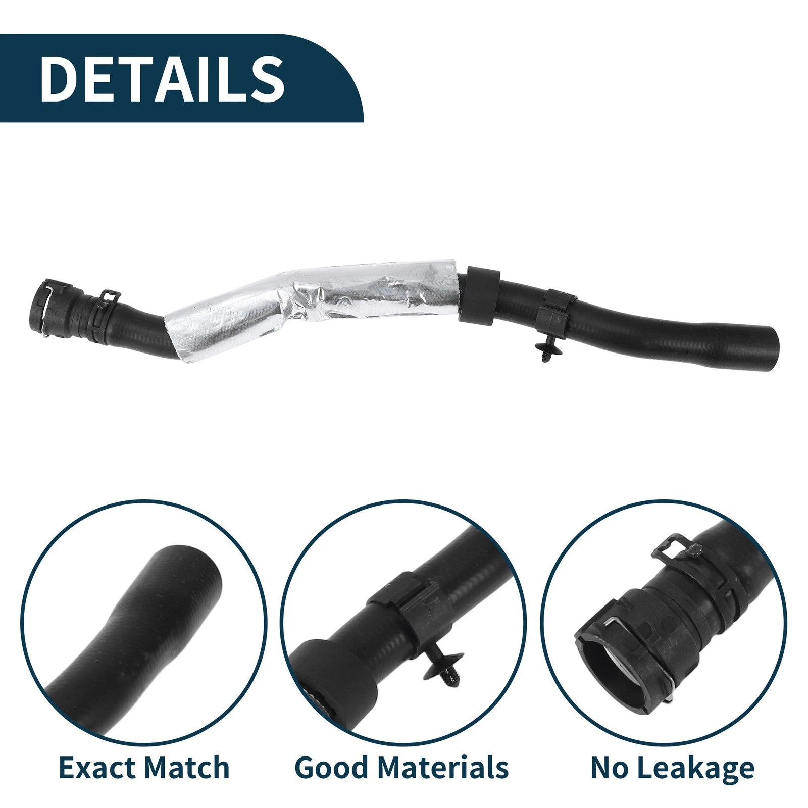 Radiator Hose Coolant Pipe for Volkswagen CC 2.0L (2009–2016) Rubber
