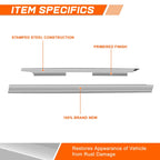Rocker Panels for Ford Expedition (2007–2017) - Stamped Steel, Grey