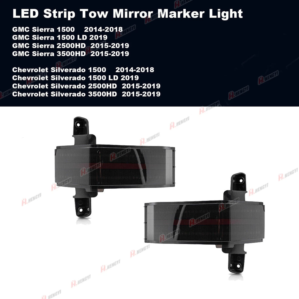 Dynamic LED Side Mirror Turn Signal Light for Chevy Silverado GMC Sierra (2014–2019)