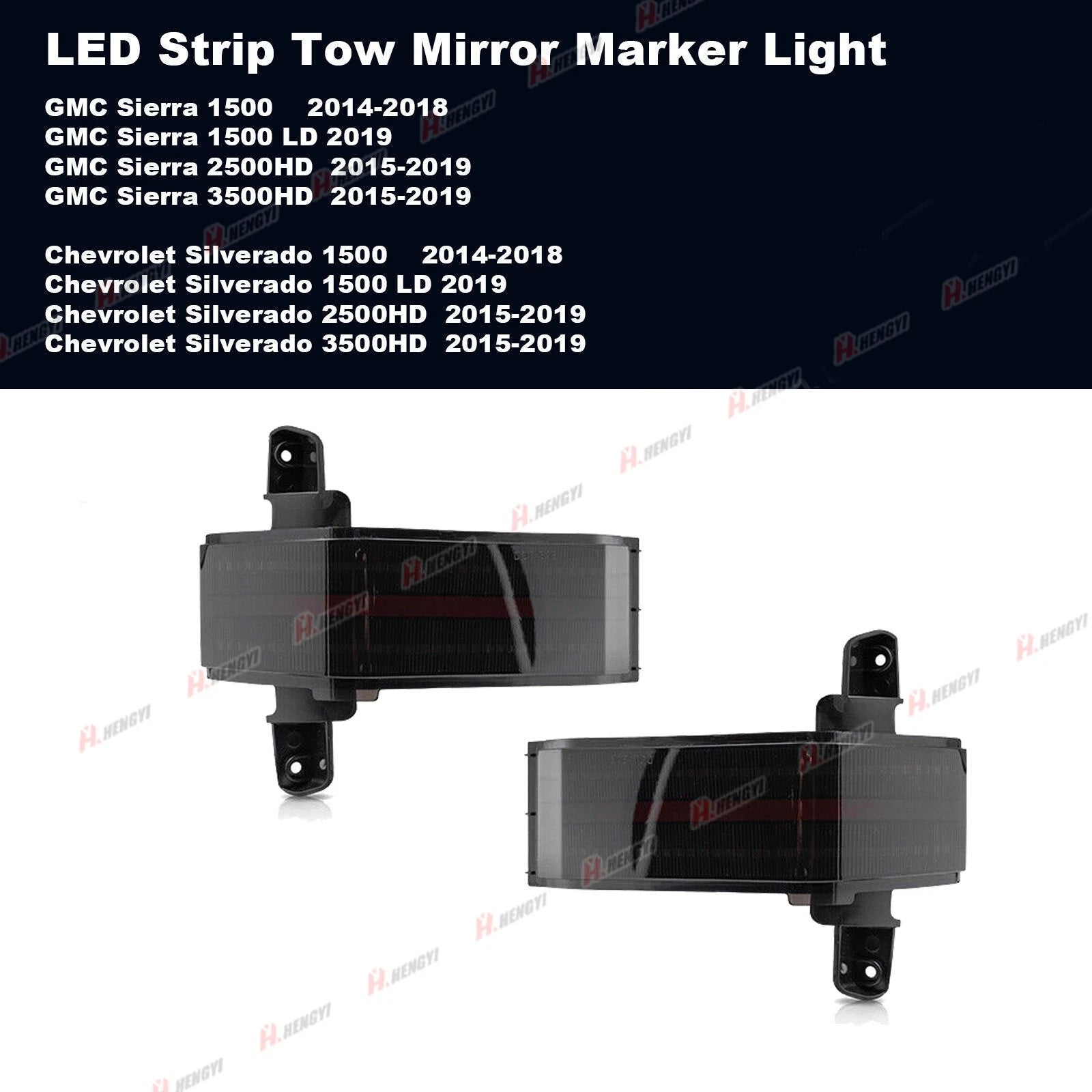 Dynamic LED Side Mirror Turn Signal Light for Chevy Silverado GMC Sierra (2014–2019)