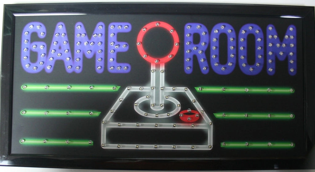 LED Lighted Sign for Game Room Decor (Home/Shop/Club)