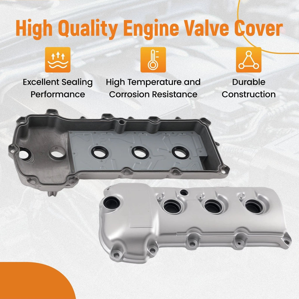 Engine Valve Cover Set for Ford Flex 3.5L (2009–2012) 7T4Z-6582-F Silver