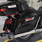 Vivid Black Hard Saddlebags w/ 5x7" Speaker Lids for Harley Touring (2014–2023)