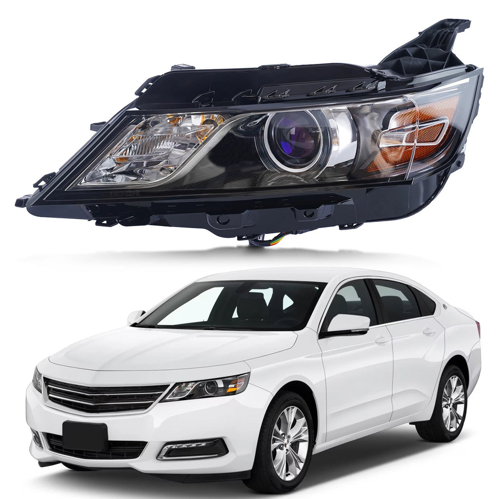Halogen Headlight Projector for Chevy Impala (2014–2020) 7 Pin Left Driver