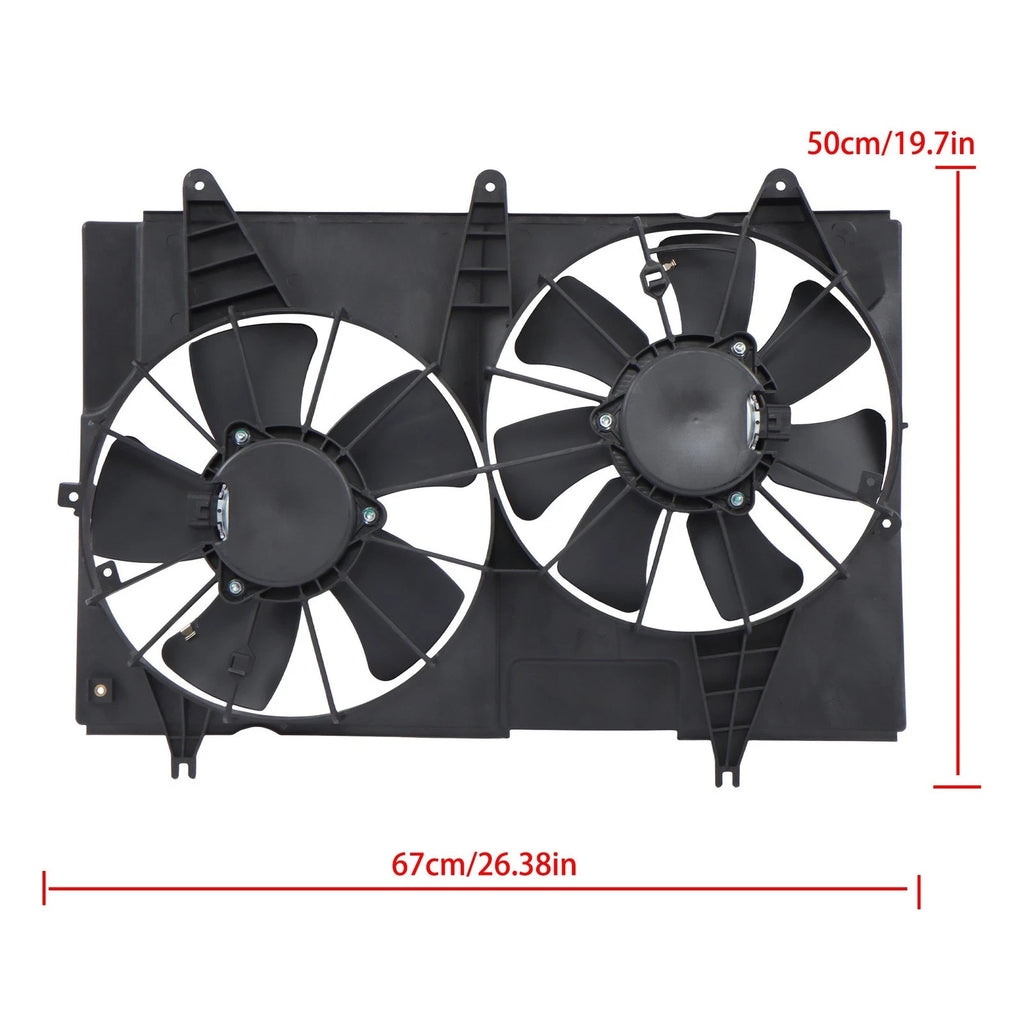 Dual Engine Cooling Fan Assembly for Cadillac CTS V6 3.2L (2003–2004) 25740113