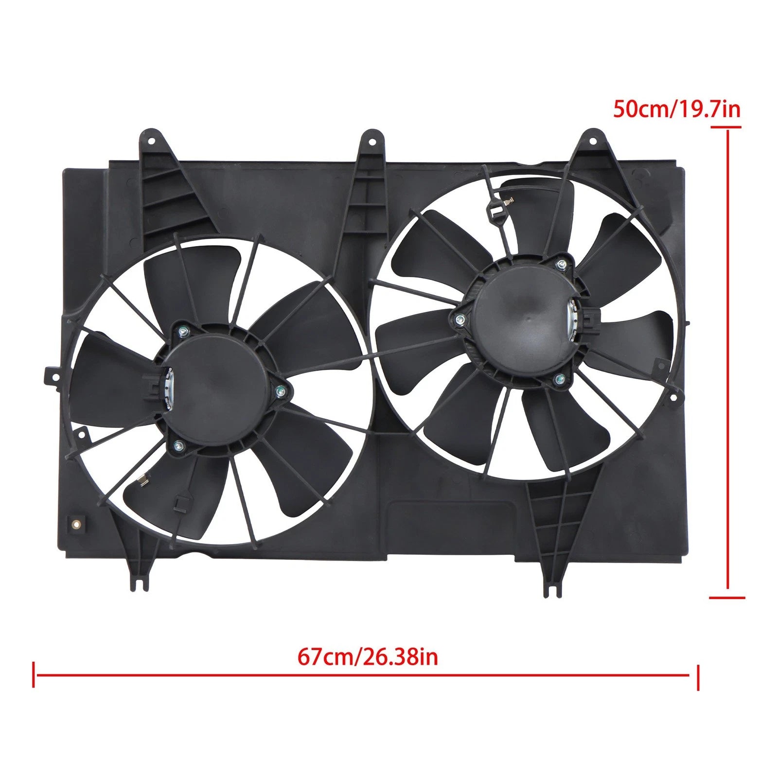 Dual Engine Cooling Fan Assembly for Cadillac CTS V6 3.2L (2003–2004) 25740113