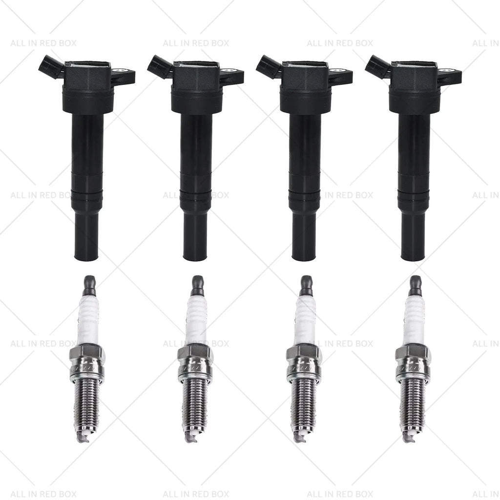 Set of 4 Ignition Coils & Spark Plugs for Hyundai Elantra, Kia Soul (2011–2019)
