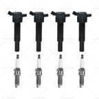 Set of 4 Ignition Coils & Spark Plugs for Hyundai Elantra, Kia Soul (2011–2019)