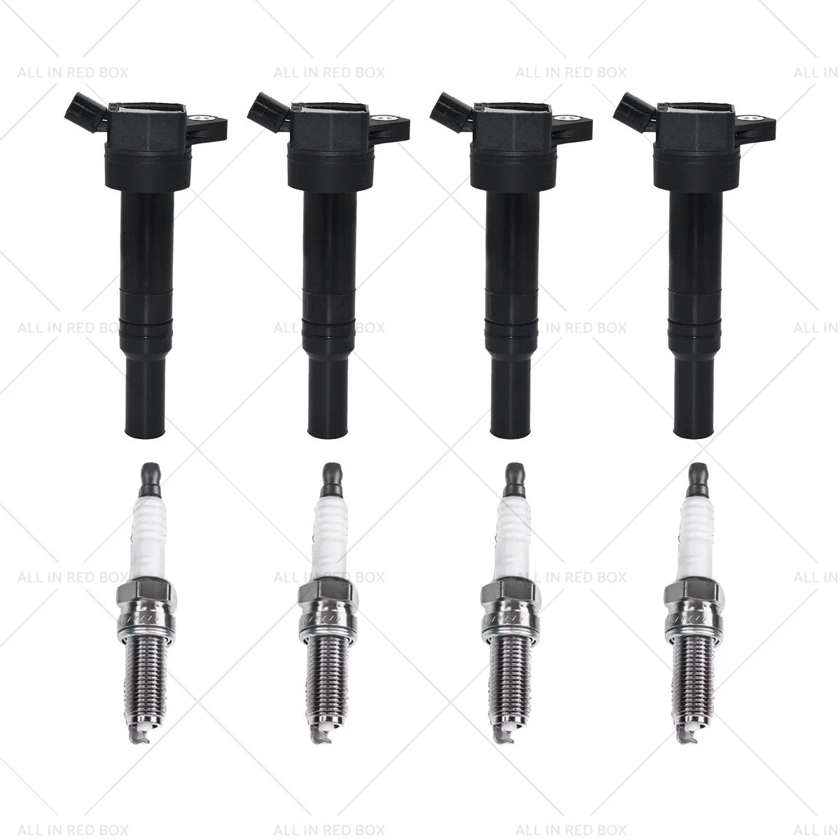 Set of 4 Ignition Coils & Spark Plugs for Hyundai Elantra, Kia Soul (2011–2019)