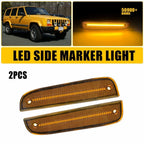 Set of 2 Amber LED Side Mirror Marker Signal Lights for Jeep Cherokee (1997–2001)