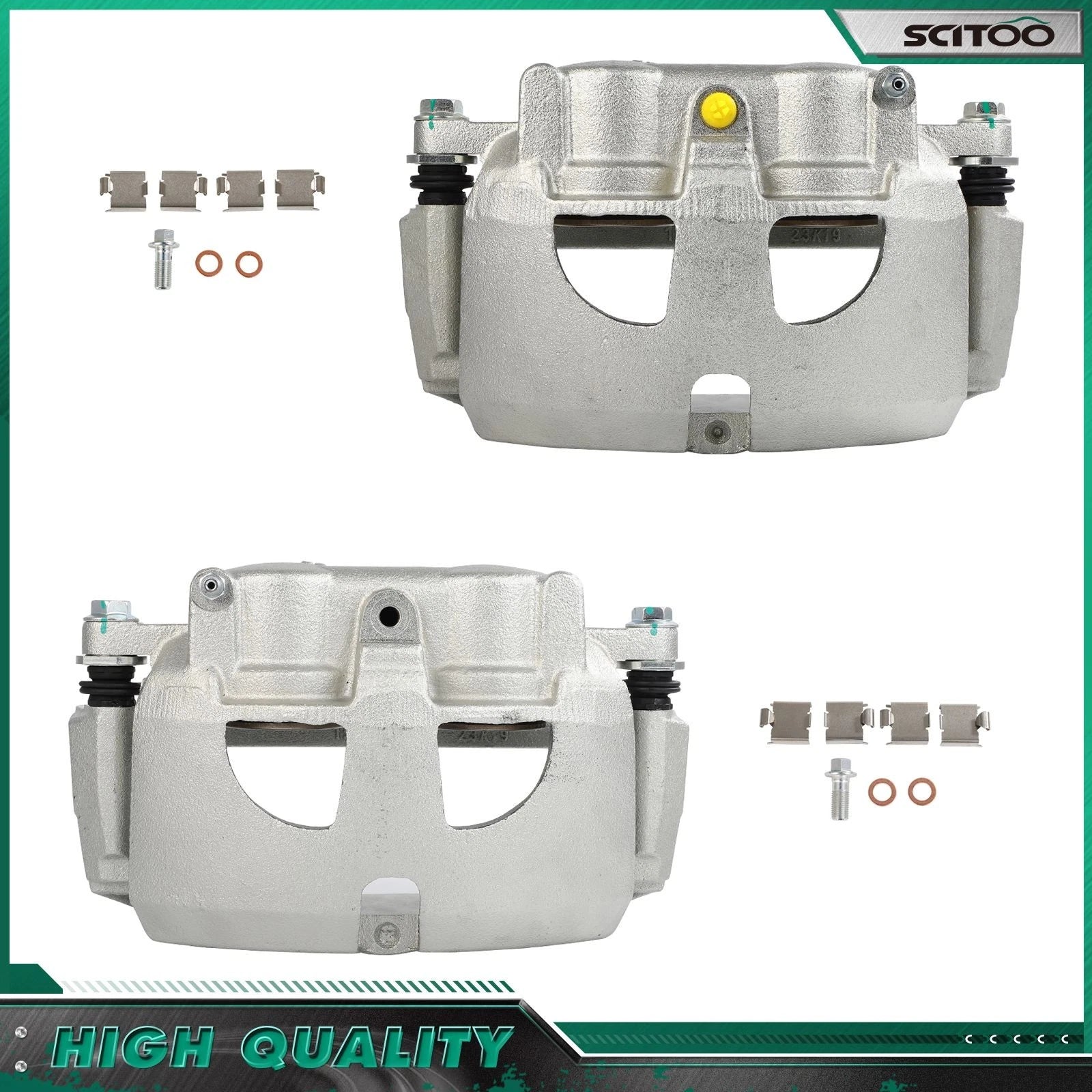Front Pair Brake Calipers w/ Bracket for Dodge Ram 2500 3500 (2009–2010)