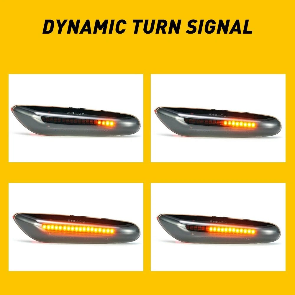 LED Side Marker Turn Signal Lights for BMW E60 E46 E82 E83 E90 E92 (2000â2015)