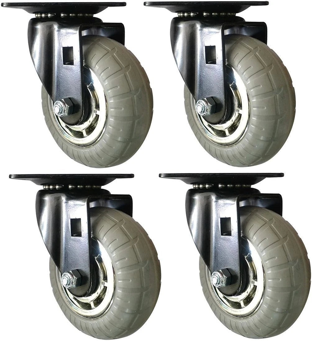Set of 4 Heavy Duty 4-Inch Fixed Wheel Casters