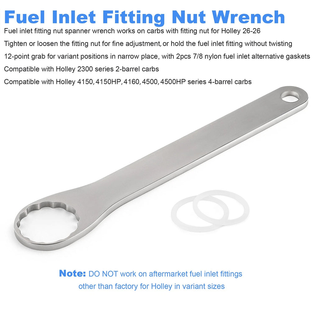 Fuel Inlet Fitting Nut Wrench for Holley 2300 4150 4150HP 4160 4500 4500HP