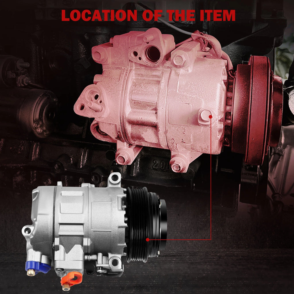 A/C Compressor for Mercedes-Benz CLK320 (1998-2002) & Dodge Sprinter (2004-2008)