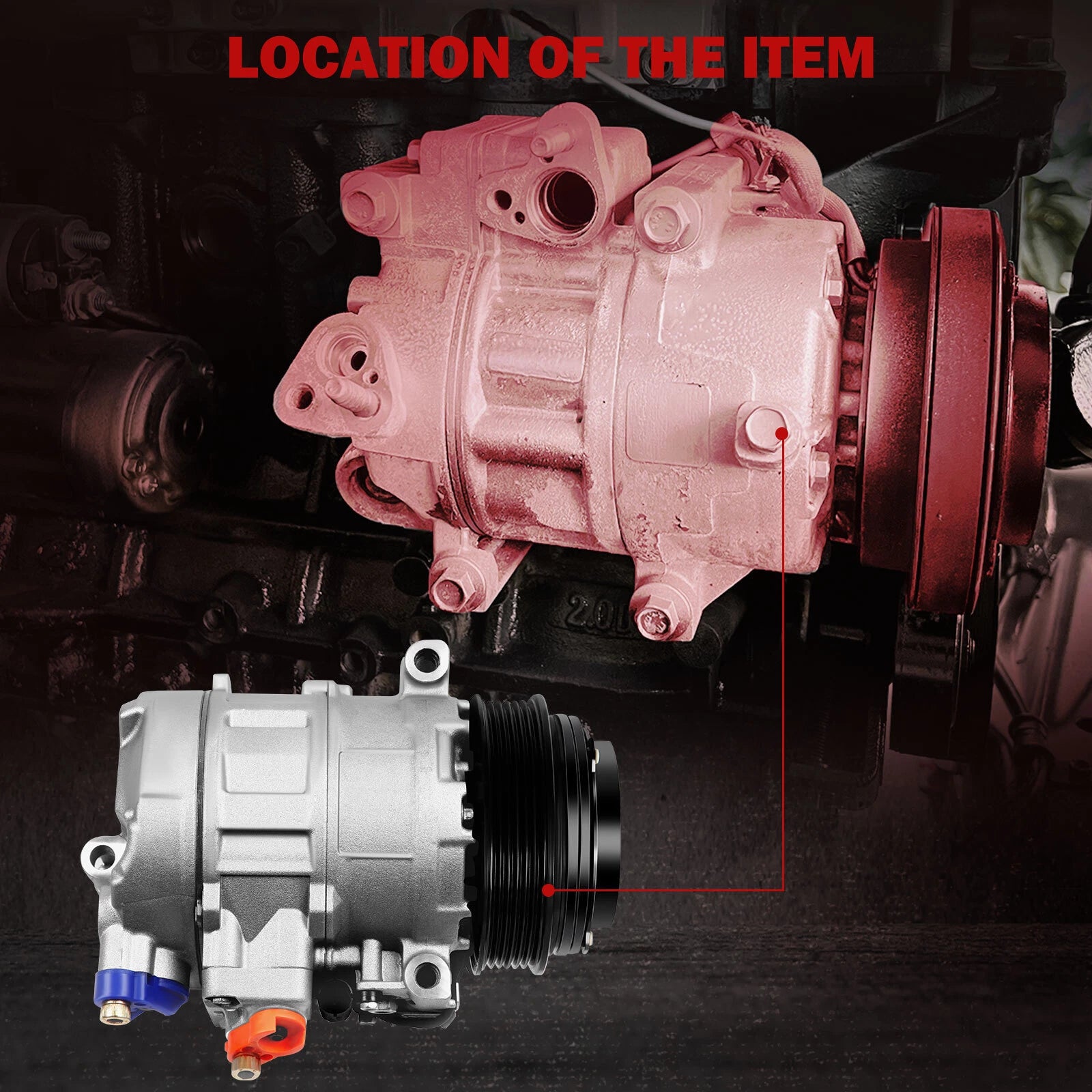 A/C Compressor for Mercedes-Benz CLK320 (1998-2002) & Dodge Sprinter (2004-2008)