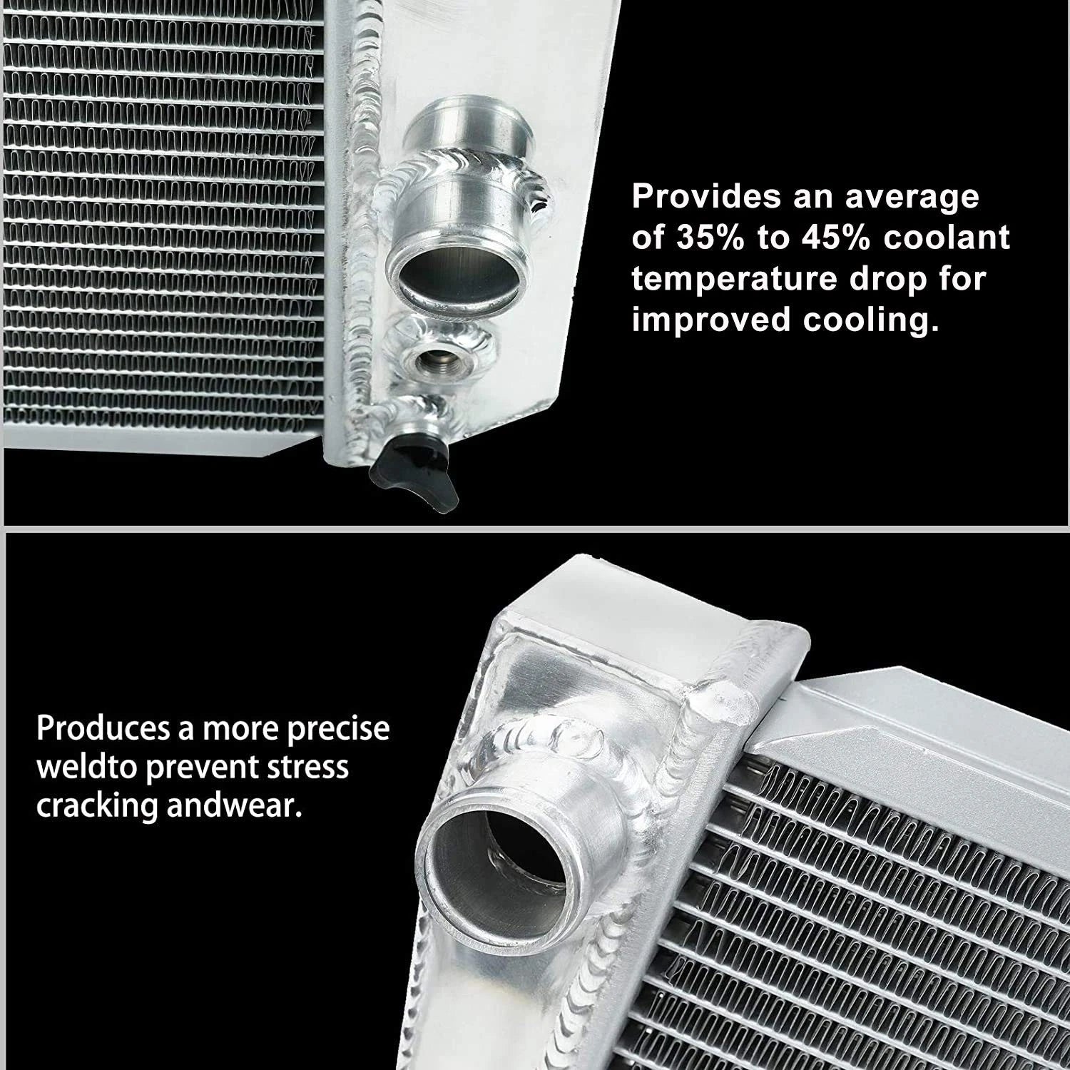 3 Row Aluminum Radiator + Fan Shroud for Chevy S10 Blazer/Pickup V8 (1982–2002)