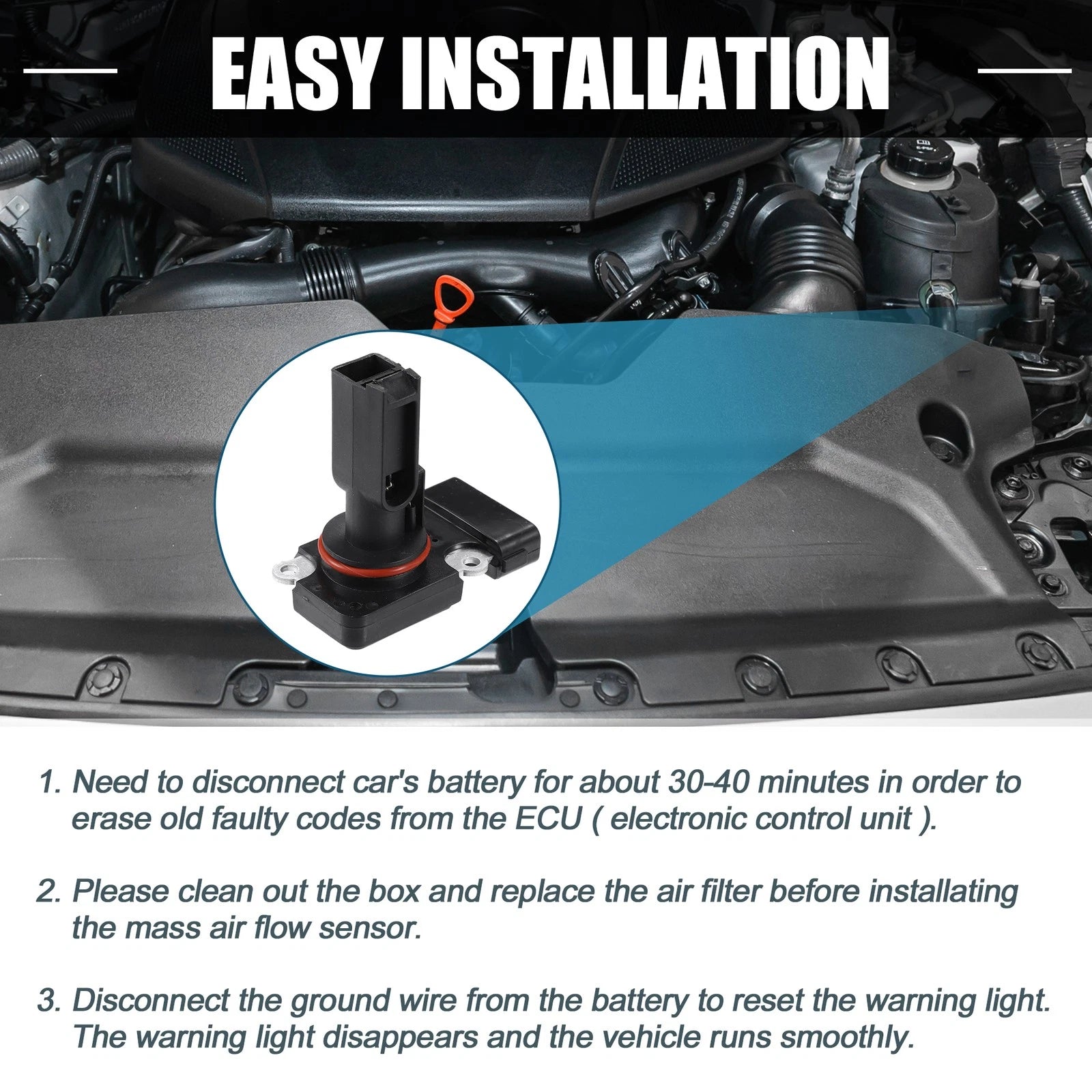 Mass Airflow Sensor for Chevrolet Silverado 3500 (2001–2007) 5 Pins MAF