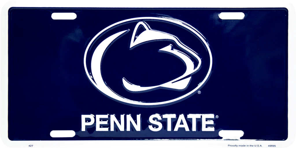 License Plate Sign for Penn State Nittany Lions (6"x12")