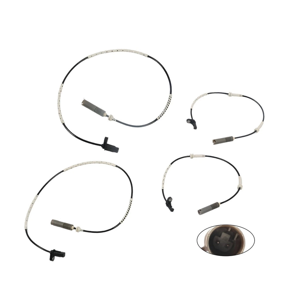 Set of 4 ABS Wheel Speed Sensors for BMW 328i, 128i (2007–2013)
