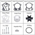 Water Pump Impeller Repair Kit for Yamaha Outboards 70 85 90HP (N/A) 692-W0078-02