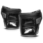 Headlight Lamp Replacement for Ford Super Duty (2011–2016) Black Housing