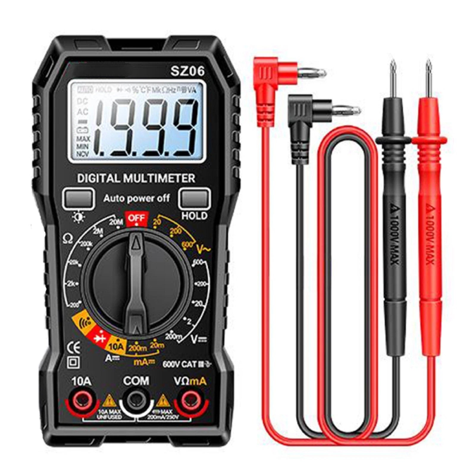 SZ06 Digital Multimeter with Auto Shutdown & Low Battery Indicator