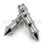 Chrome Skeleton Spike Hand Grips for Honda Shadow 750 (2001–2007)